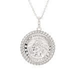 Sterling Silver Celtic Miraculous St. Christopher Medal Necklace - Gallery Thumbnail Image