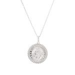 Sterling Silver Celtic Miraculous St. Christopher Medal Necklace longer chain - Gallery Thumbnail Image